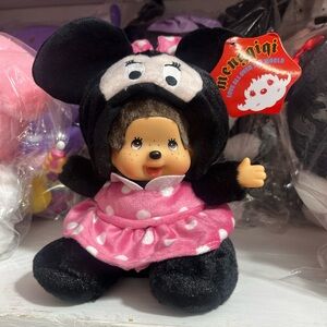 Monchhichi with Minnie Mouse costume plush